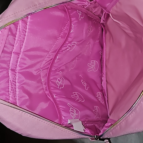 Kids Pastels Pink Blue Yellow Peace Sign Hand Hearts Laptop Sleeve Backpack Bag - Picture 3 of 9